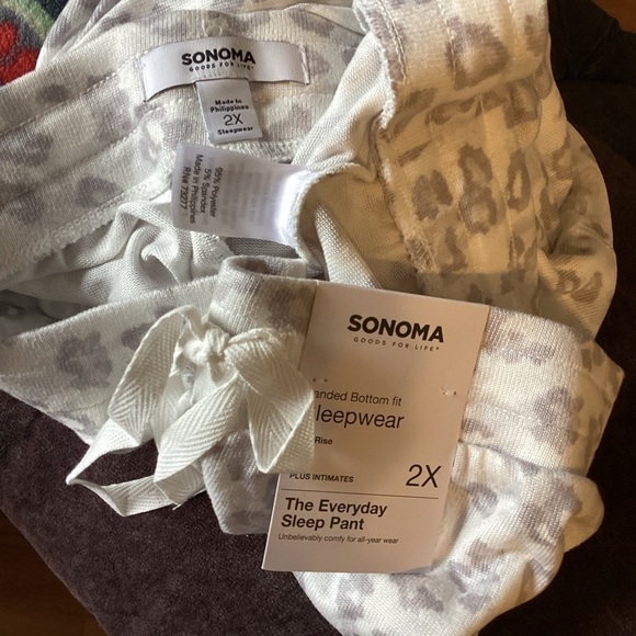 SONOMA Goods For Life pajama pant Woman’s 2X animal print banded bottom - Picture 8 of 16